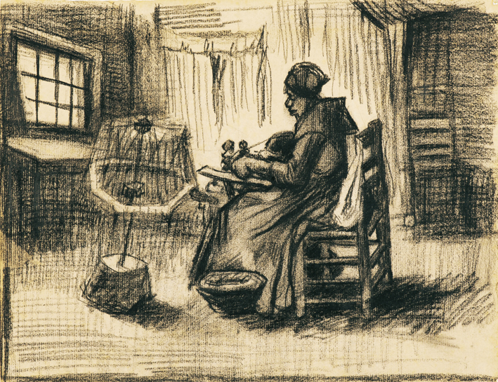  文森特·威廉·梵高  Vincent Willen Van Gogh —— 紡線農婦